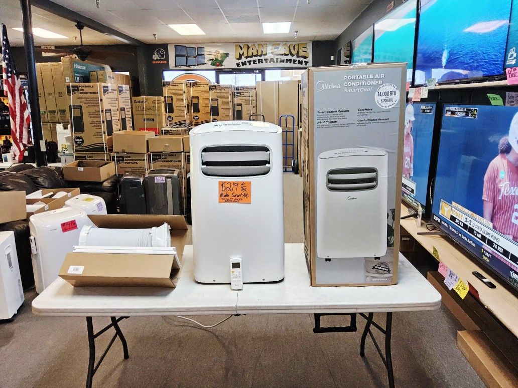 STAY COOL - MIDEA PORTABLE SMART AIR CONDITIONERS IN STOCK 10K BTU 350 SQ FT COMPLETE IN BOX W/WARRANTY