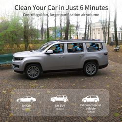 Car Air Purifier With H13 True HEPA Filter: Car Portable Air Purifier For Exhaust Fumes, VOC, Smoke, Odors, And Bacteria, 99.9% Removal To 0.1 Microns