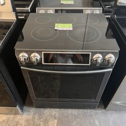 Sliding Glass Top Stoves Stainless Steel Used 