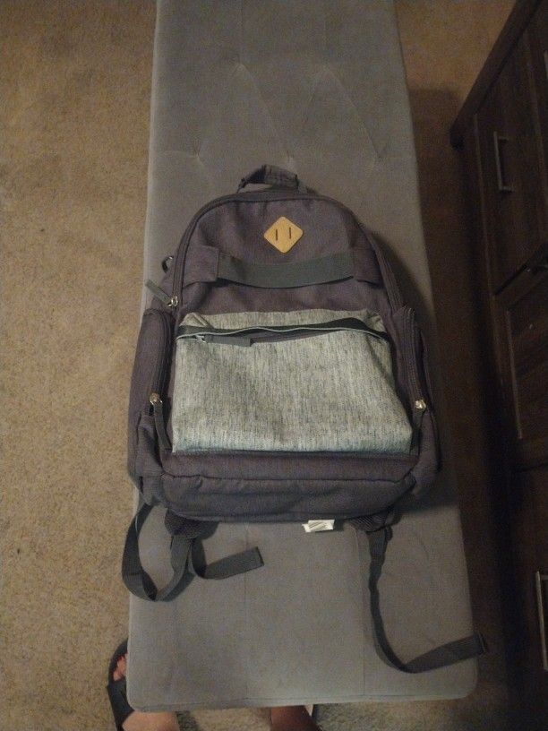 Dark Grey Diaper Bag Backpack