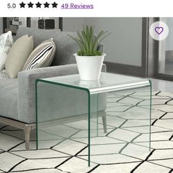 Glass Top End Table 