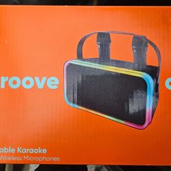 Portable Karaoke with Wireless Microphones, Bluetooth Wireless