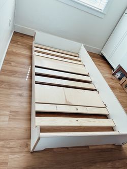 Sprout Kids Twin Montessori Floor Bed – White – $250