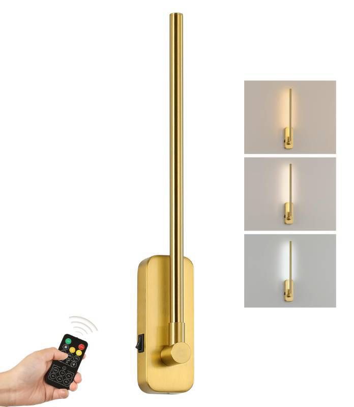 Aipsun Battery Operated Wall Sconces Wireless Wall Light with Remote Control LED