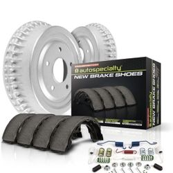 Power Stop KOE15336DK Autospecialty Rear Replacement Brake Kit-OE Brake Drums & Ceramic Brake Pads For 4x100 Lug Pattern 