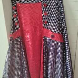 Skirt with Red Rhinestones