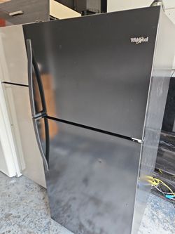 Black Whirlpool Refrigerator 
