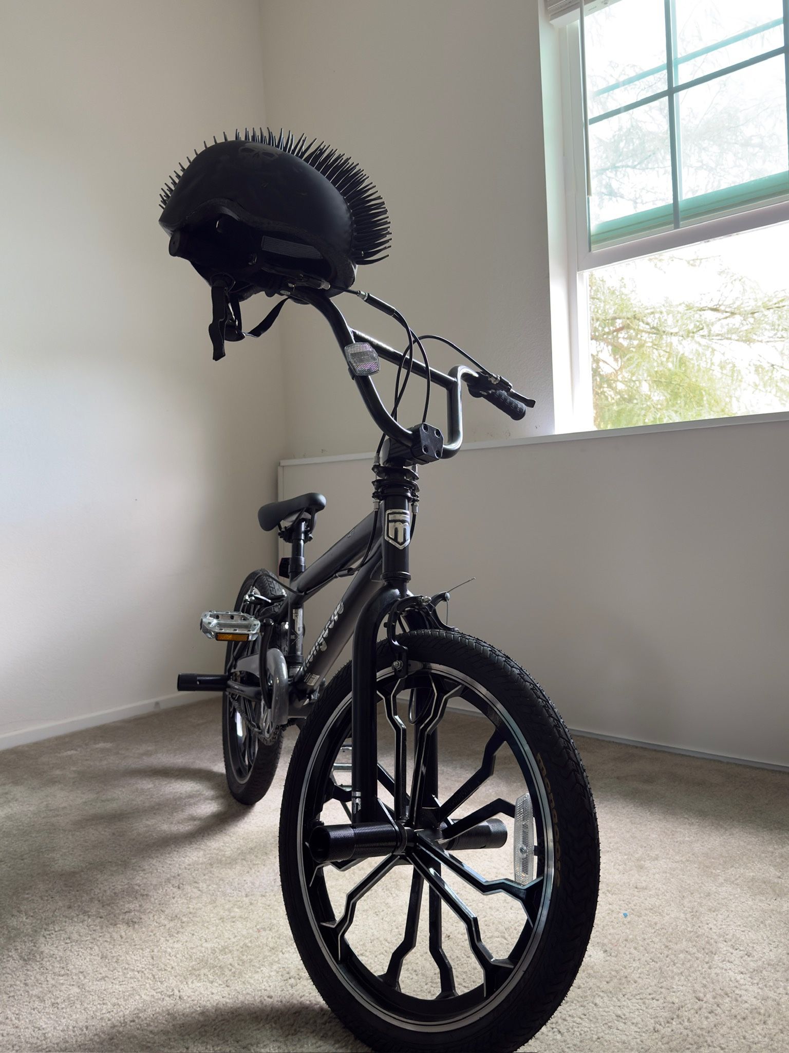 Mongoose Rebel Kids BMX Bike, 20-in. Wheels, Children Black Bicycle