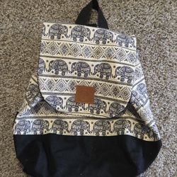 Convertible Elephant Canvas Bag
