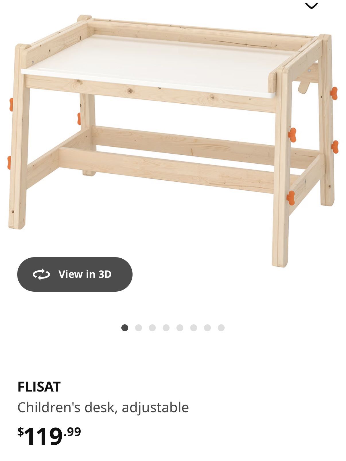 CA91744 - Adjustable IKEA FLISAT Child’s Wood Desk and Bench