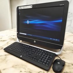 HP 20” PC AIO Desktop / Windows 10 / HDD 1TB / WiFi / CD-DVD / USB / Camera / Keyboard & mice