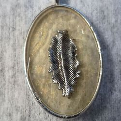 Handmade Sterling Silver Oak Leaf Necklace Pendant