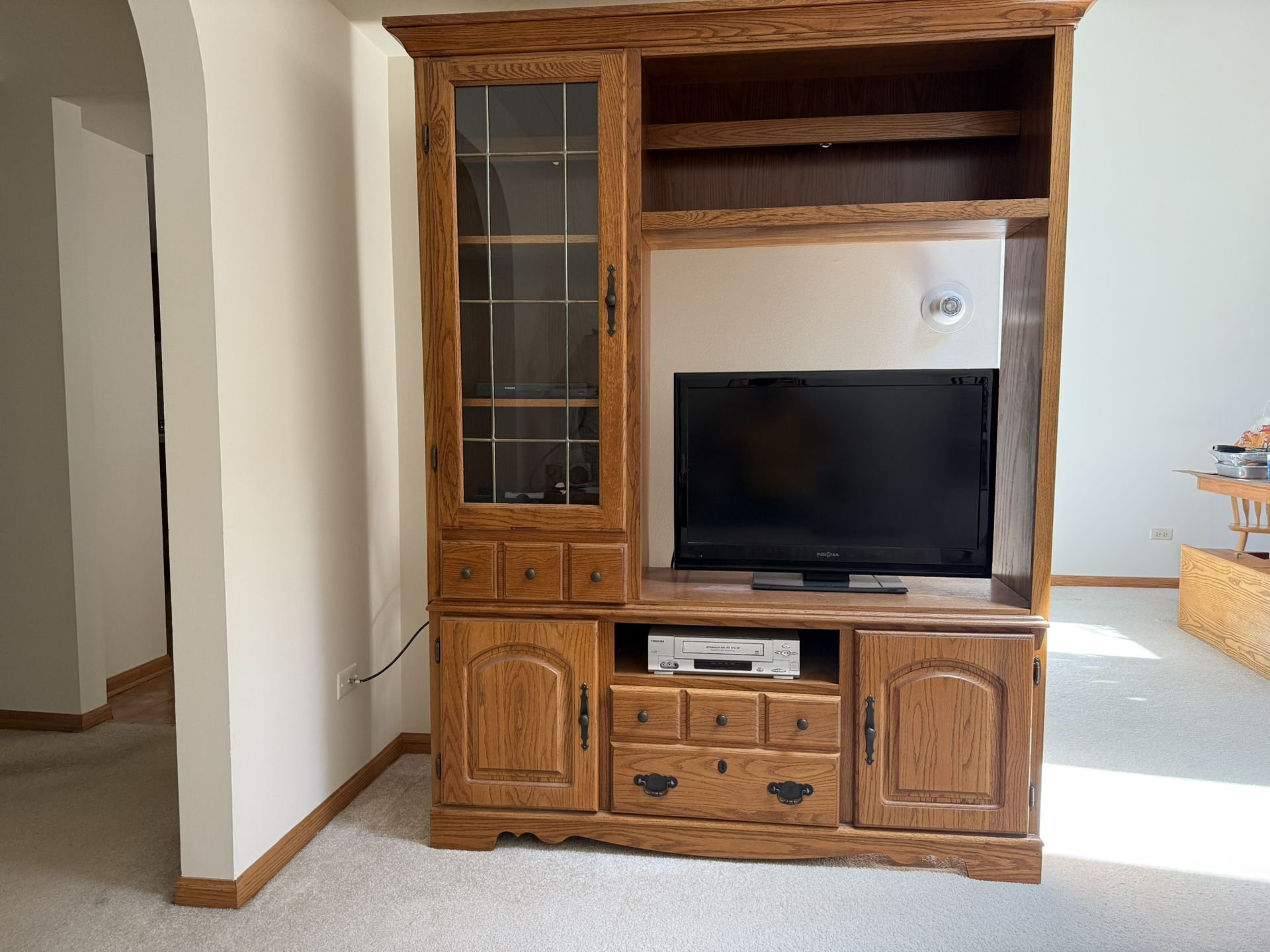Entertainment Center, Oak Hardwood