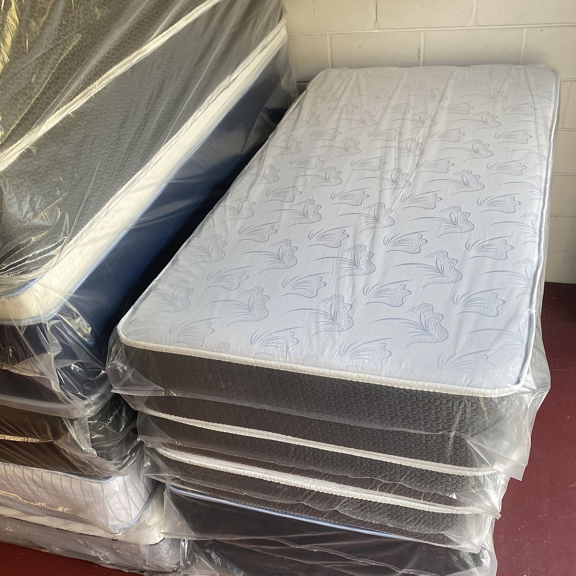Twin Size Mattress 10” Inches Thick New From Factory Also Available in: Full, Queen, King Same Day Delivery