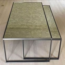 Mitchell Gold + Bob Williams Astor Pewter Nesting Cocktail Tables