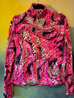Lilly Pulitzer Tropical Print Zip-Up Jacket