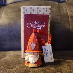 Heart of Christmas Enesco Keep the Gnome Fire's Burning Hanging Ornament Rare