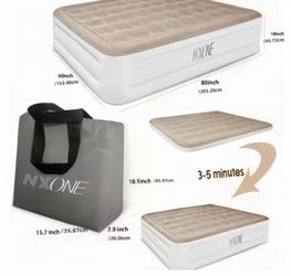 ✨ 18-Inch Queen Air Mattress – Fast Inflate, Like New ✨