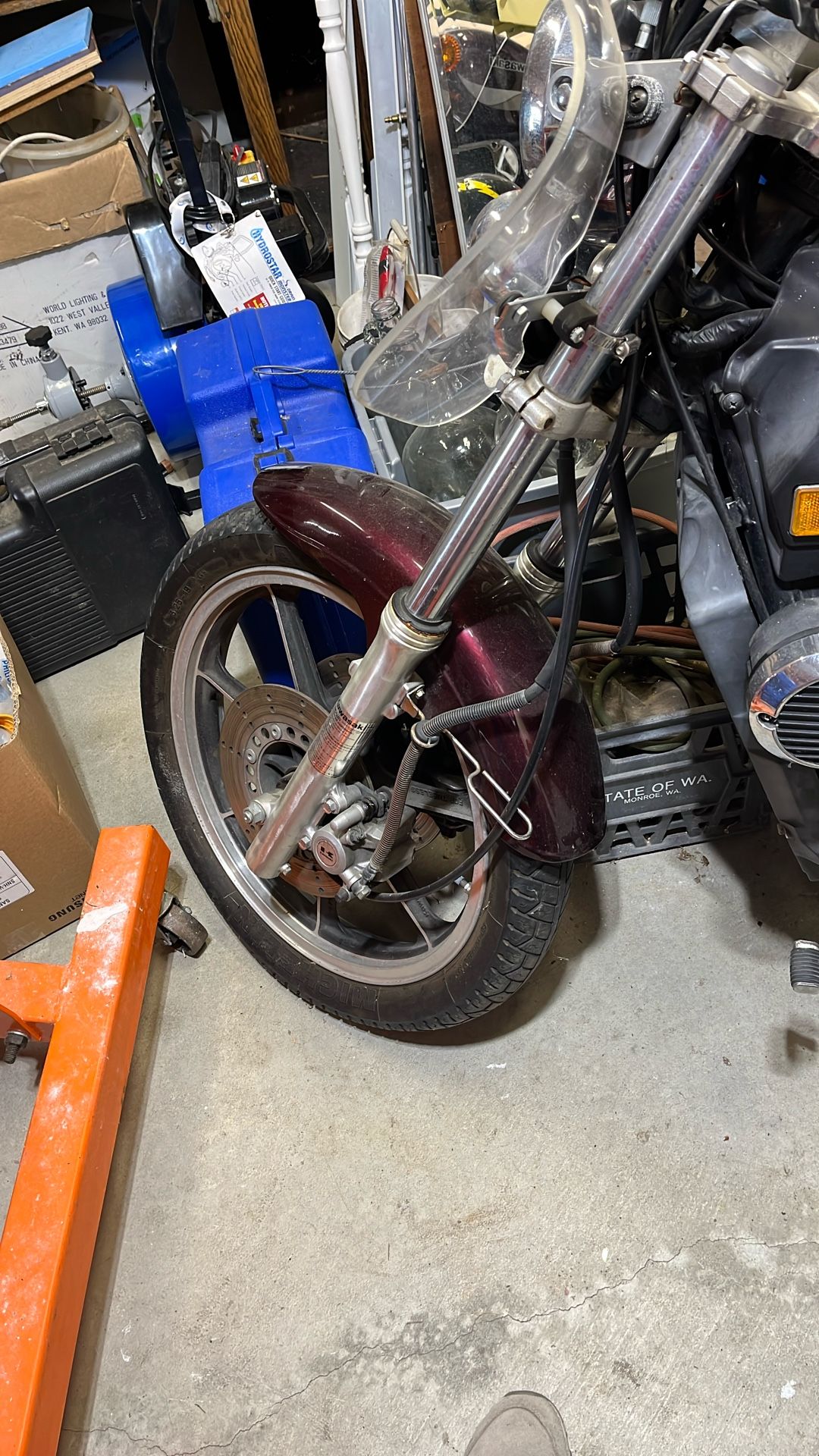 Kawaski 750CC,1983, Burgundy wine, Vulcan