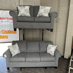 Grey Sofa Living Room Set 