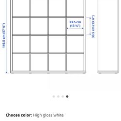 KALLAX Shelf unit, white X2 - Assembled And On Wheels 