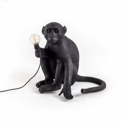 Seletti The Monkey Lamp Black Sitting Version