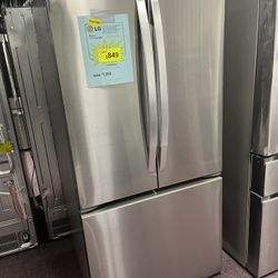 Refrigerator, LG New Open Box 33” W Fridge 