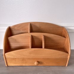 Vintage Wood Vanity Dresser Desk Bathroom Organizer Storage