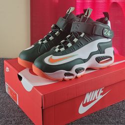 Nike Air Griffey Max 1 GS “Miami Hurricanes” Mens Size 10 New green Orange Sneakers 