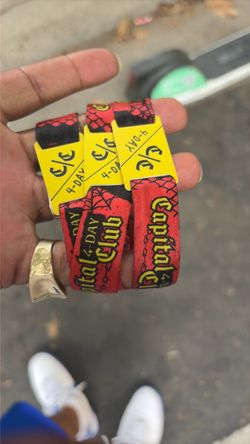 Capital Club 4-Day Festival Wristbands x3