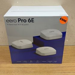 EERO PRO 6E TRI-BAND MESH WIFI 6E SYSTEM.