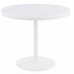 🪑 36” Dakota Dining Table (White Wood & White Steel) — $140
