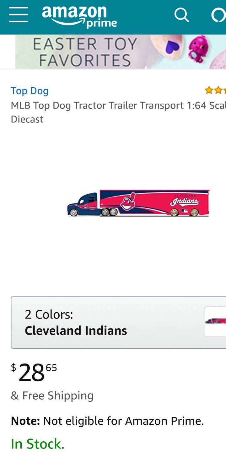 Cleveland Indians transport truck