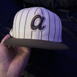 Brown and White Baseball Hat