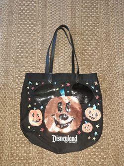 Disneyland Mickey Mouse Halloween Sequined Tote In Excellent New Condition Unused