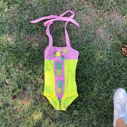 Girls Sparkly Pineapple Leotard Costume