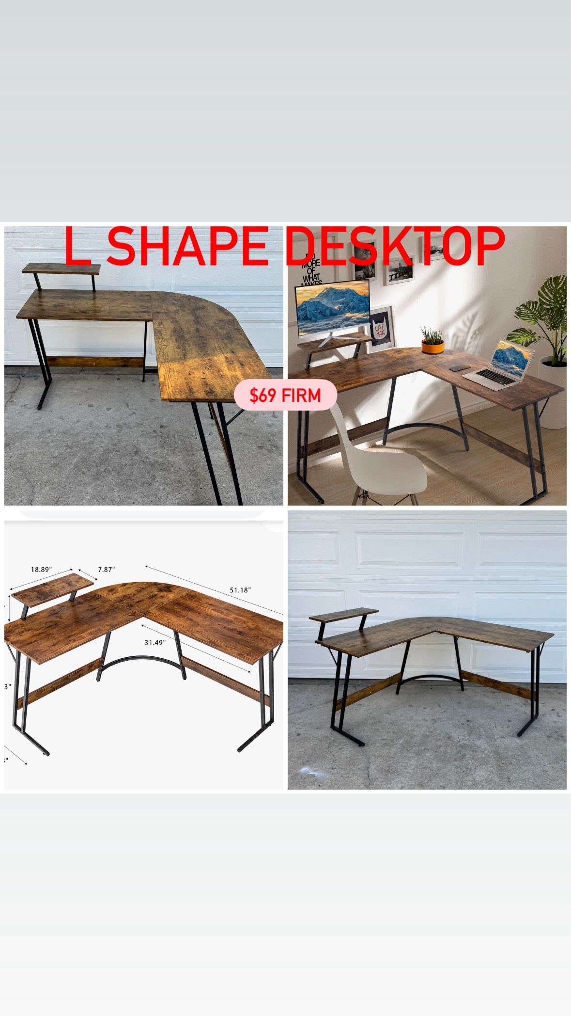 L-Shape Desktop - Price Firm
