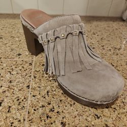 Dansko Women Mule Taupe Gray Clog Size US 9.5 EU 40 Like New