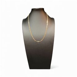 20” 14K Yellow Gold Figaro Necklace 