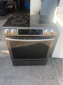 Samsung slide in range black stainless.