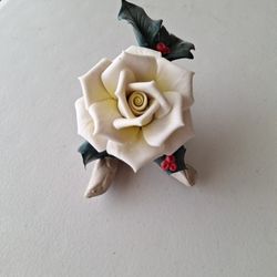 Capodimonte Porcelain Floral Sculpture