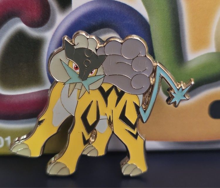 Raikou Pokemon Pin Badge Japanese Nintendo From Japan F/S