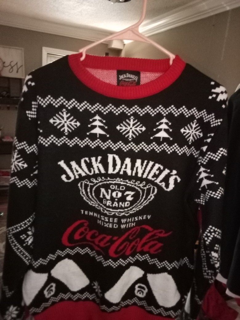 Jack Daniels Brand Coca Cola Christmas Sweter