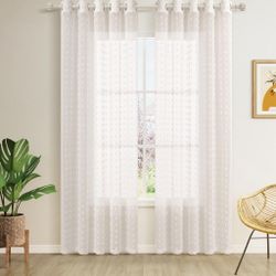 Cream  Sheer Curtains 