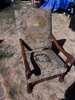 LOUIS THE XIII louis the 13th french tapestry armchair real seventeenth century antique good condition