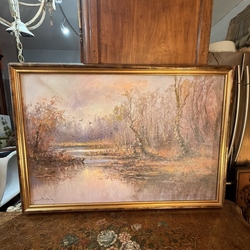 Vintage oil on canvas signed