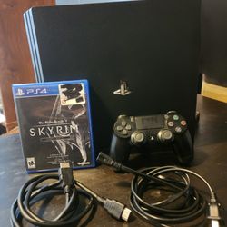 Sony PlayStation 4 Pro 1TB Console - Black With SKYRIM Game