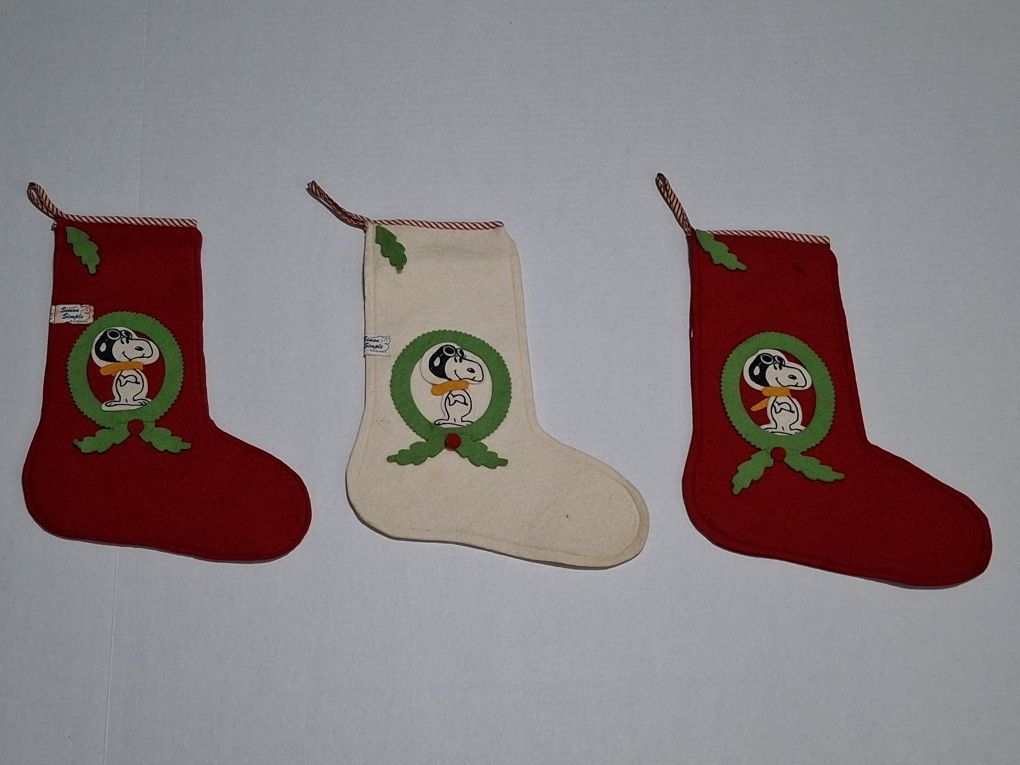 Snoopy Flying Ace Vintage 1966 Christmas Stockings