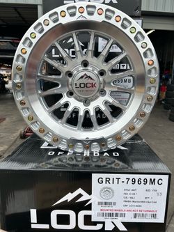 LOCK OFF ROAD GRIT 17x9 6x139 OFFSET 1mm MACHINED W/CLEAR COAT $225 each
