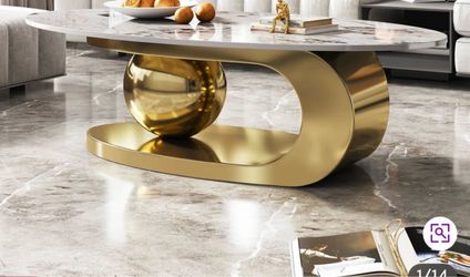 Brand new coffee table, but you could add either glass or a marble